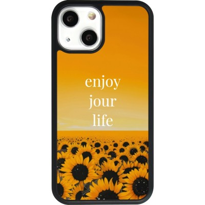 iPhone 13 mini Case Hülle - Silikon schwarz Summer 2025 Enjoy your life