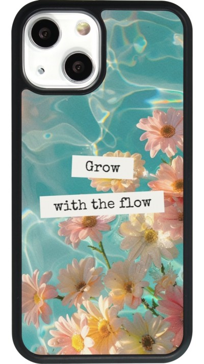 iPhone 13 mini Case Hülle - Silikon schwarz Summer 2025 Grow with the flow