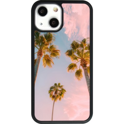 iPhone 13 mini Case Hülle - Silikon schwarz Summer 2025 Palmiers