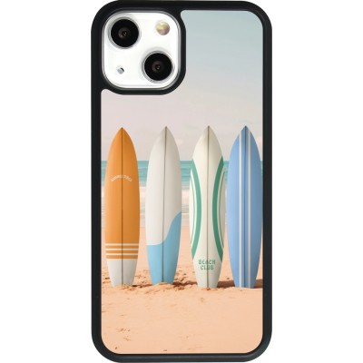 iPhone 13 mini Case Hülle - Silikon schwarz Summer surfboard 2025