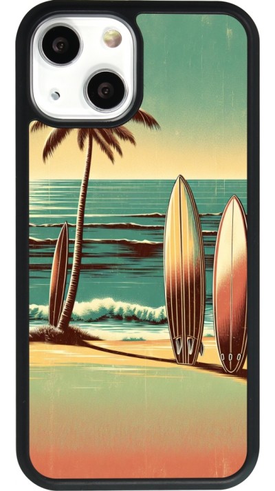 iPhone 13 mini Case Hülle - Silikon schwarz Surf Paradise
