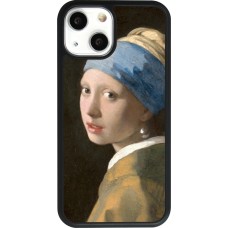 iPhone 13 mini Case Hülle - Silikon schwarz Kunstbild - Das Mädchen mit dem Perlenohrring - Jan Vermeer