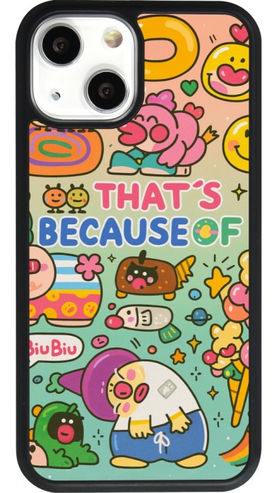 iPhone 13 mini Case Hülle - Silikon schwarz Thats beacause of