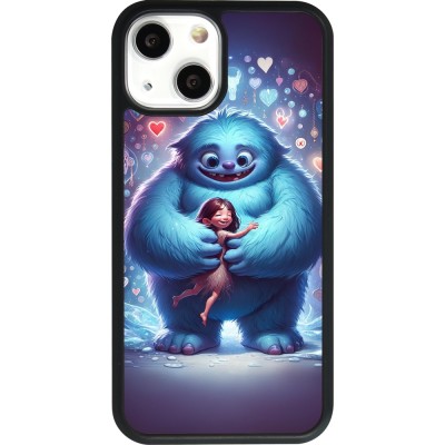 iPhone 13 mini Case Hülle - Silikon schwarz Valentin 2024 Flauschige Liebe