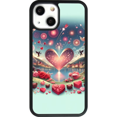 iPhone 13 mini Case Hülle - Silikon schwarz Valentin 2025 Schick