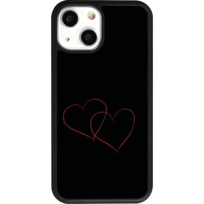 iPhone 13 mini Case Hülle - Silikon schwarz Valentine 2023 attached heart