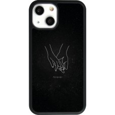 iPhone 13 mini Case Hülle - Silikon schwarz Valentine 2023 hands forever