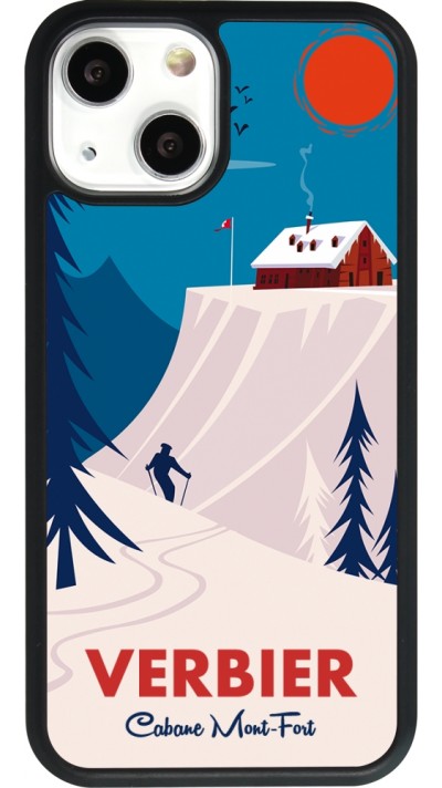 iPhone 13 mini Case Hülle - Silikon schwarz Verbier Cabane Mont-Fort