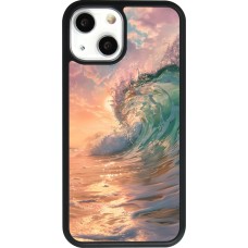 iPhone 13 mini Case Hülle - Silikon schwarz Wave Sunset