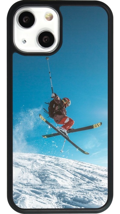 iPhone 13 mini Case Hülle - Silikon schwarz Winter 22 Ski Jump