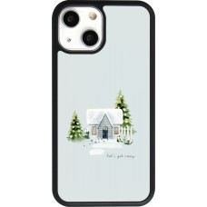 iPhone 13 mini Case Hülle - Silikon schwarz Winter 25 Cosy House