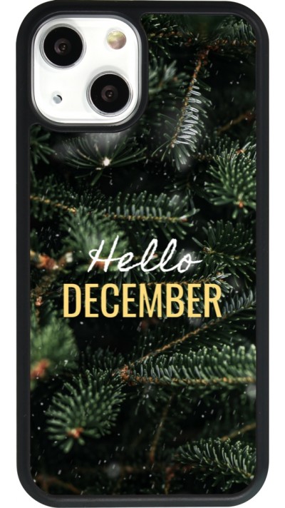 iPhone 13 mini Case Hülle - Silikon schwarz Winter 25 Winter hello december