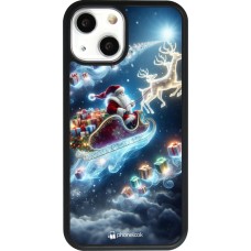 iPhone 13 mini Case Hülle - Silikon schwarz Weihnachten 2023 Verzauberter Weihnachtsmann
