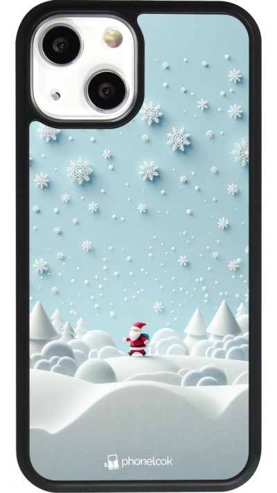 iPhone 13 mini Case Hülle - Silikon schwarz Weihnachten 2023 Kleiner Vater Schneeflocke