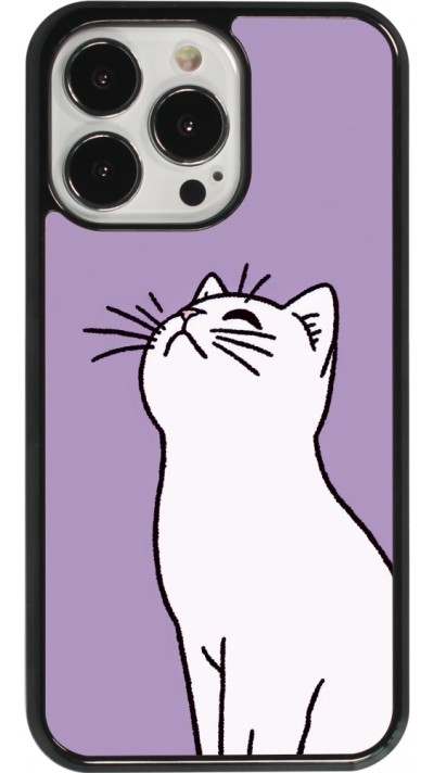iPhone 13 Pro Case Hülle - Chat auf lila Hintergrund