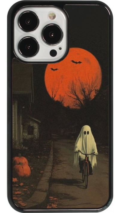 iPhone 13 Pro Case Hülle - Halloween 2025 Ghost on a bicycle