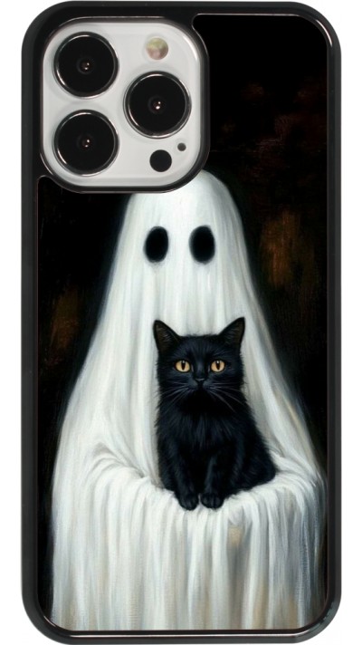 iPhone 13 Pro Case Hülle - Halloween 2025 Ghost with black cat