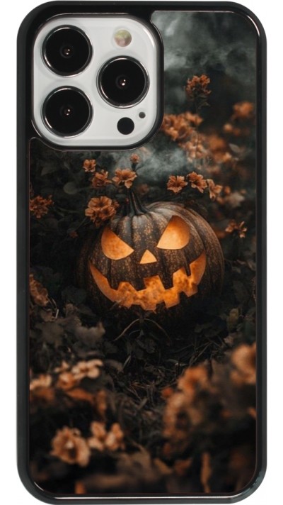iPhone 13 Pro Case Hülle - Halloween 2025 Pumpkin with flowers