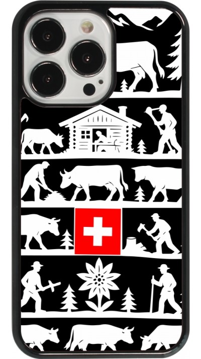 Coque iPhone 13 Pro - Poya Suisse 1 noir