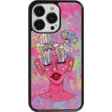 iPhone 13 Pro Case Hülle - Psychedelic pink mushroom