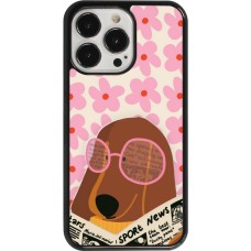 Coque iPhone 13 Pro - Dog with newspaper Spring 2026