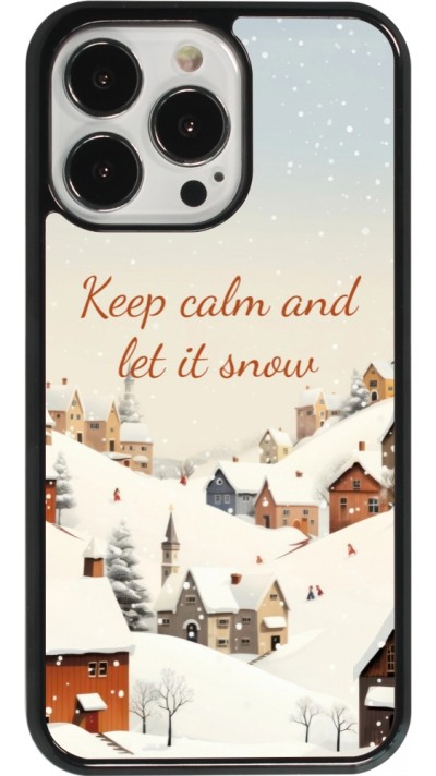 iPhone 13 Pro Case Hülle - Winter 25 Winter Keep calm and let it snow