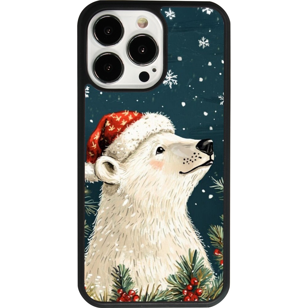 iPhone 13 Pro Case Hülle - Silikon schwarz Christmas 25 Bear