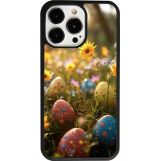 iPhone 13 Pro Case Hülle - Silikon schwarz Easter 2026 Decorated eggs