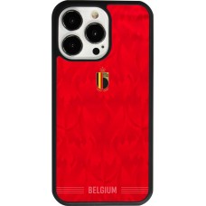iPhone 13 Pro Case Hülle - Silikon schwarz Belgien 2026 personalisierbares Fussballtrikot