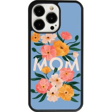 iPhone 13 Pro Case Hülle - Silikon schwarz Mom 2026 Flowers