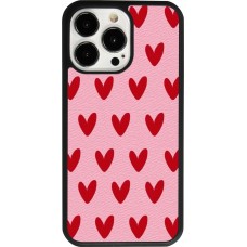 iPhone 13 Pro Case Hülle - Silikon schwarz Saint Valentines Day 26 Pattern heart
