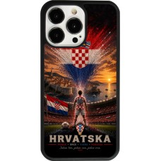 iPhone 13 Pro Case Hülle - Silikon schwarz Fussball Kroatien splash 2026