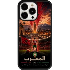 iPhone 13 Pro Case Hülle - Silikon schwarz Fussball Marokko splash 2026