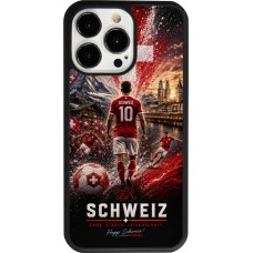 iPhone 13 Pro Case Hülle - Silikon schwarz Fussball Schweiz splash 2026