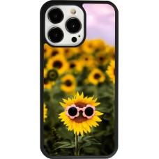 iPhone 13 Pro Case Hülle - Silikon schwarz Sunflower with glasses 2026