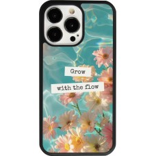 Coque iPhone 13 Pro - Silicone rigide noir Summer 2025 Grow with the flow