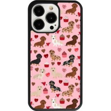 iPhone 13 Pro Case Hülle - Silikon schwarz Valentine 2024 puppy love