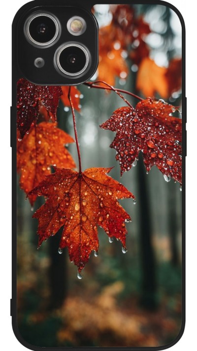 iPhone 14 Case Hülle - Silikon schwarz Autumn 25 Rain