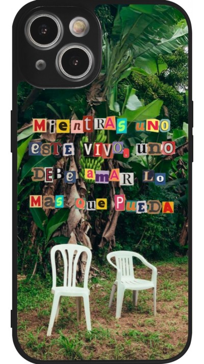 iPhone 14 Case Hülle - Silikon schwarz Chairs DTMF