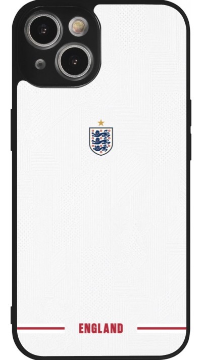 iPhone 14 Case Hülle - Silikon schwarz England 2026 personalisierbares Fussballtrikot