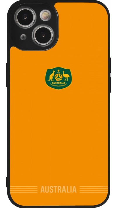 iPhone 14 Case Hülle - Silikon schwarz Australien 2026 personalisierbares Fussballtrikot