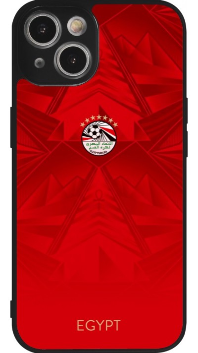 iPhone 14 Case Hülle - Silikon schwarz Ägypten 2026 personalisierbares Fussballtrikot