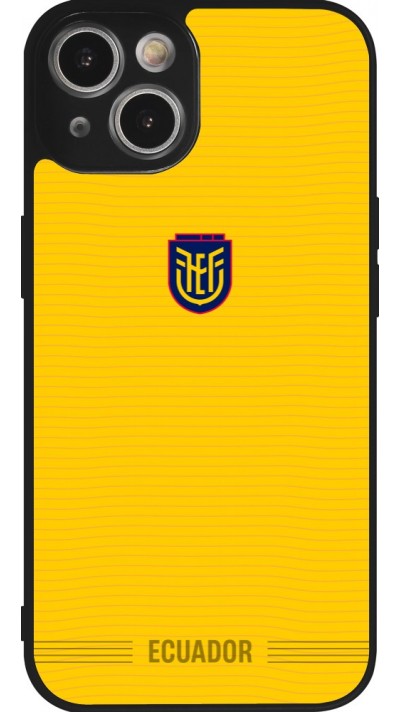 iPhone 14 Case Hülle - Silikon schwarz Ecuador 2026 personalisierbares Fussballtrikot