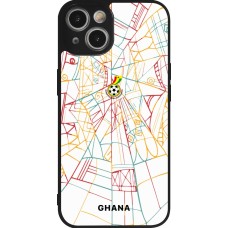 iPhone 14 Case Hülle - Silikon schwarz Ghana 2026 personalisierbares Fussballtrikot