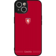 iPhone 14 Case Hülle - Silikon schwarz Tschechische Republik 2026 personalisierbares Fussballtrikot