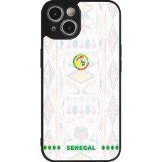 iPhone 14 Case Hülle - Silikon schwarz Senegal 2026 personalisierbares Fussballtrikot