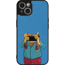 iPhone 14 Case Hülle - Silikon schwarz Frog with camera DTMF