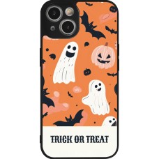iPhone 14 Case Hülle - Silikon schwarz Halloween 2025 Trick treat