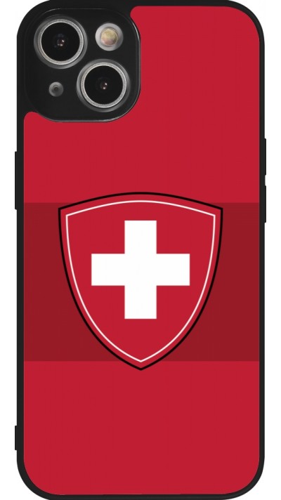 iPhone 14 Case Hülle - Silikon schwarz Hockey World Championship Ecusson Suisse