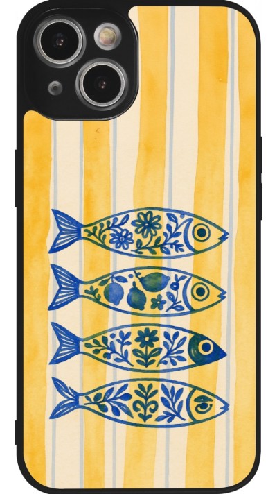 iPhone 14 Case Hülle - Silikon schwarz Portuguese fish 2026